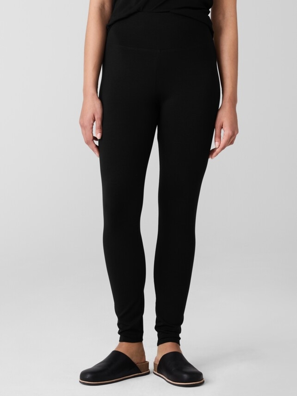 Eileen Fisher Black Jersey Leggings Size L